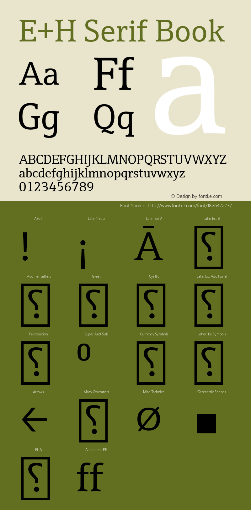 E+H Serif Version 3.00图片样张