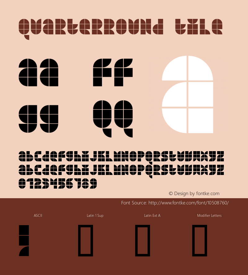 Quarterround Tile Macromedia Fontographer 4.1.3 7/1/00图片样张