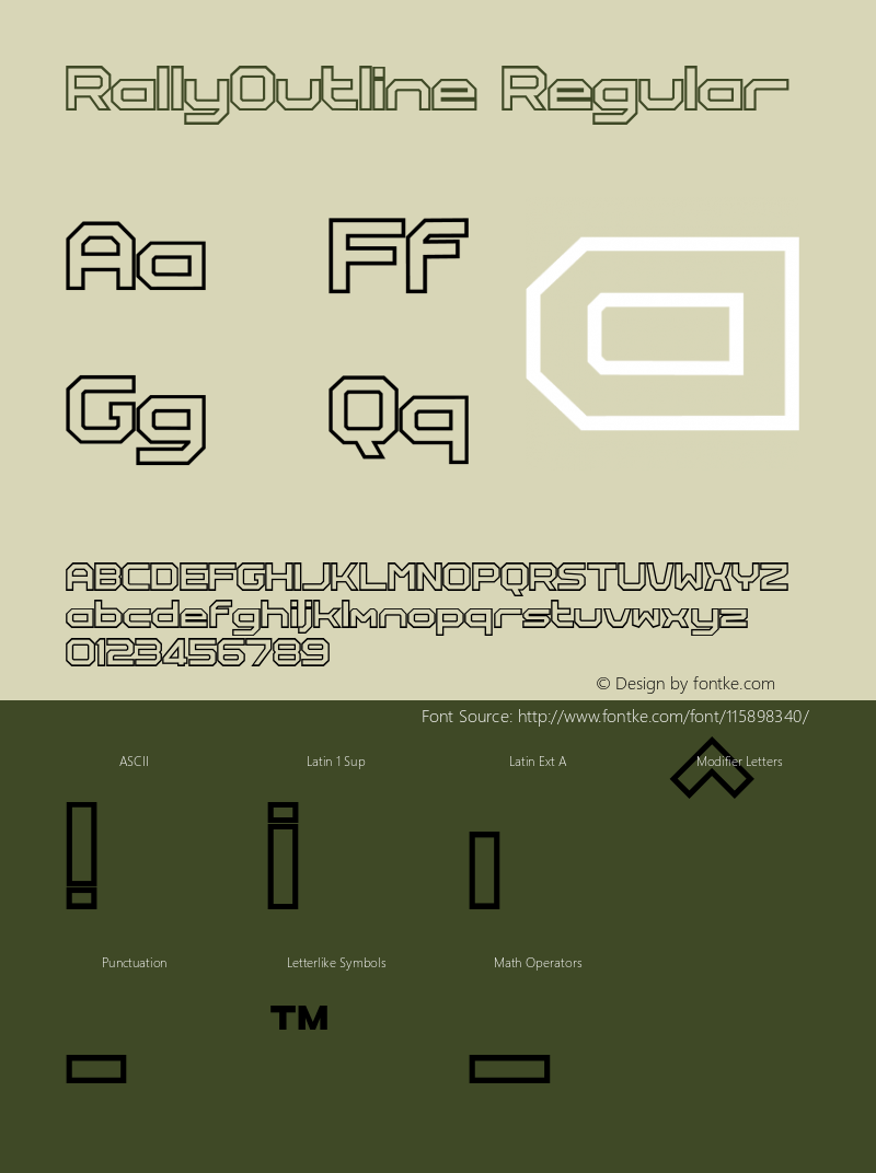 RallyOutline W05 Regular Version 4.10图片样张