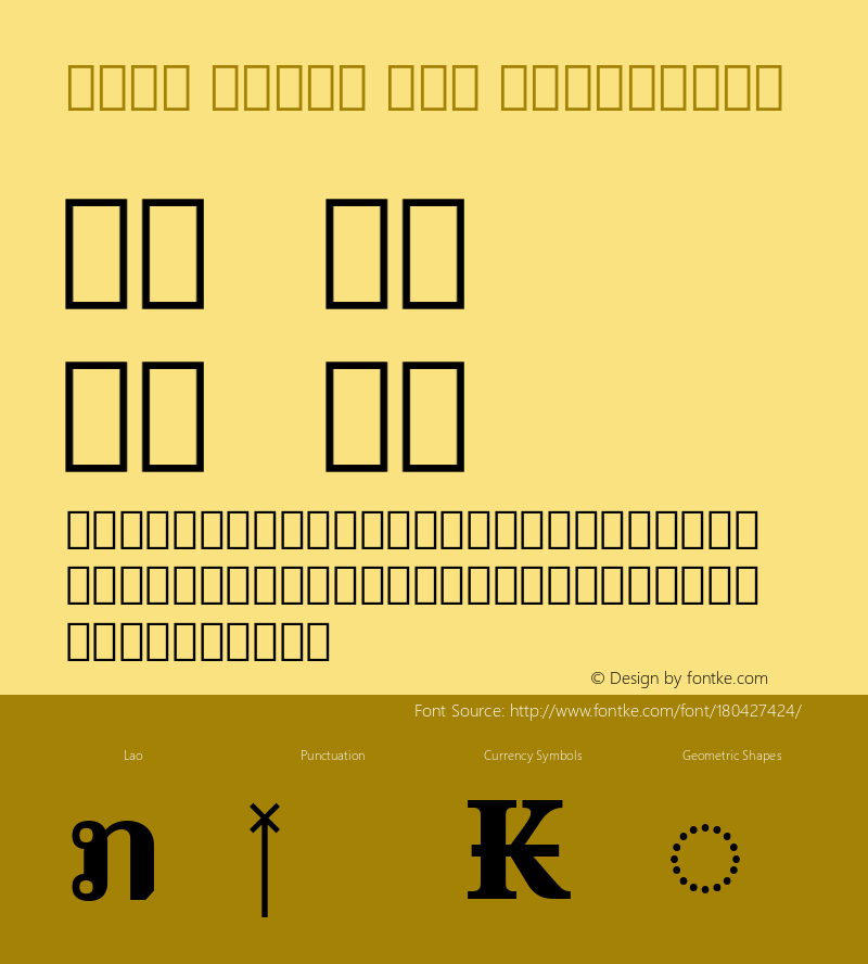 Noto Serif Lao ExtraBold Version 2.000; ttfautohint (v1.8.4) -l 8 -r 50 -G 200 -x 14 -D lao -f none -a qsq -X 