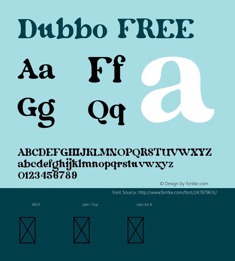 Dubbo FREE Version 1.003;Fontself Maker 3.5.8图片样张