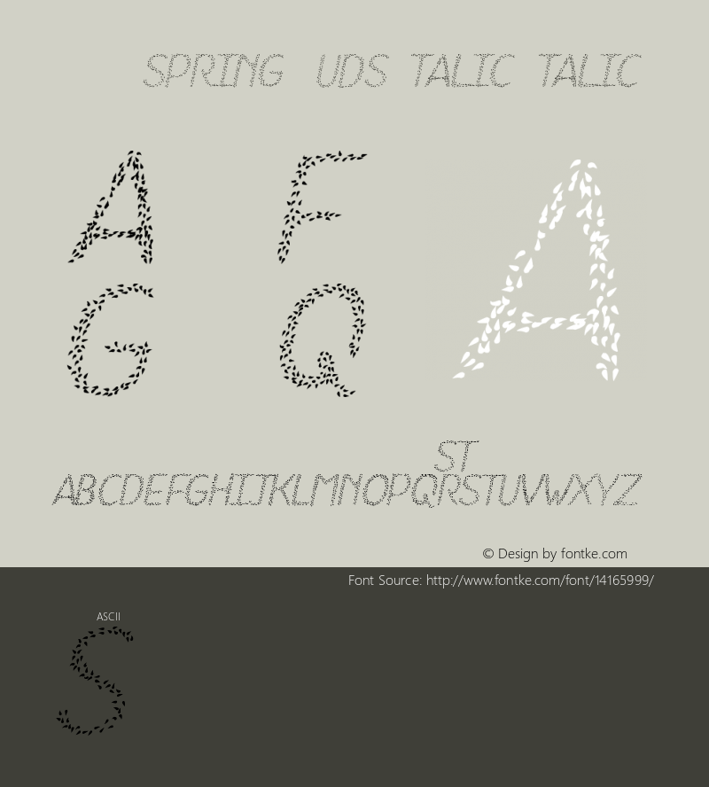 HKH Spring Buds Italic Italic Version 1.00 January 25, 201图片样张