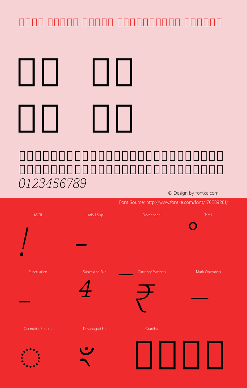 Noto Serif Tamil ExtraLight Italic Version 2.001图片样张