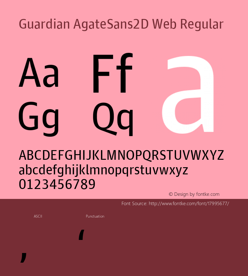 Guardian AgateSans2D Web Regular Version 001.002 2011图片样张