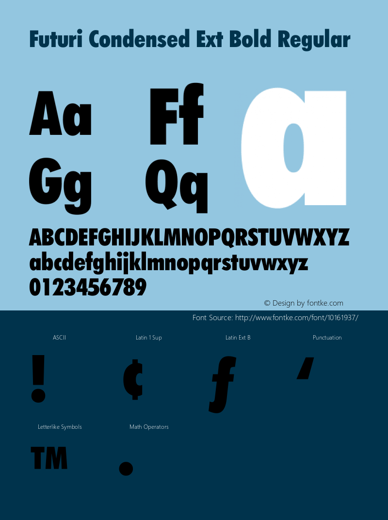 Futuri Condensed Ext Bold Regular Rev 003.0图片样张