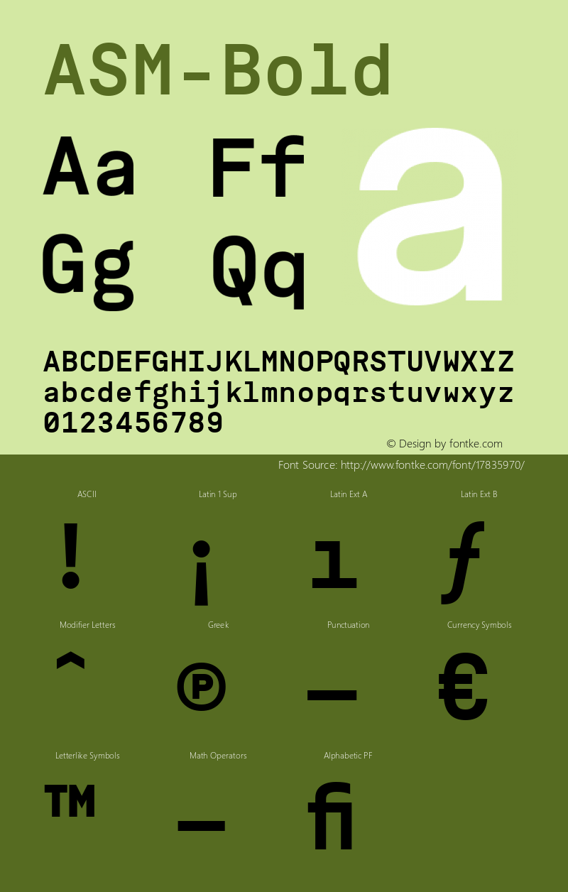 ASM-Bold ☞ 001.000;com.myfonts.easy.typeotones.asm.bold.wfkit2.version.46a4图片样张