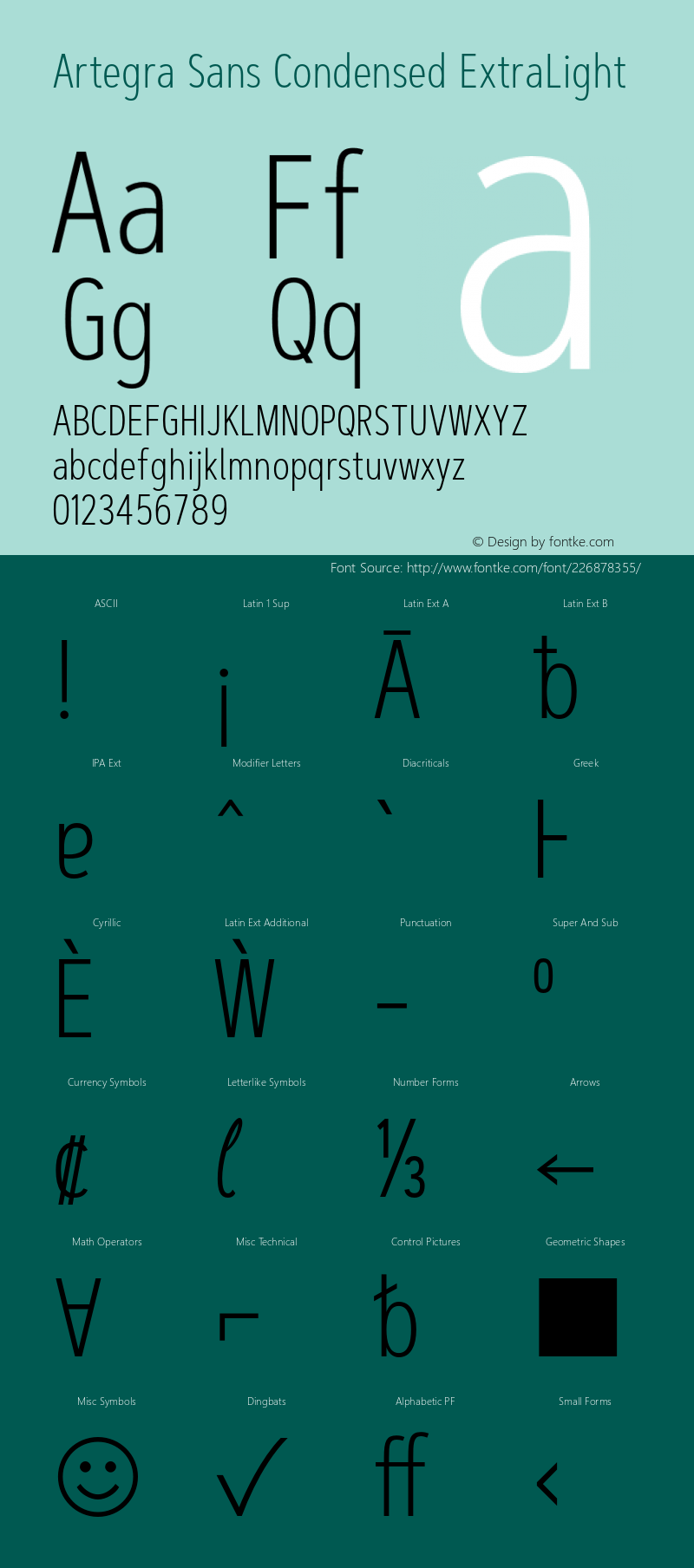 ArtegraSansCondensed-ExtLt Version 1.00;com.myfonts.easy.artegra.artegra-sans.cond-extralight.wfkit2.version.4Kns图片样张