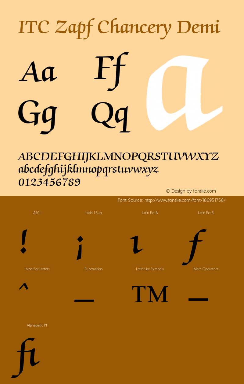 ITC Zapf Chancery Demi 001.000图片样张