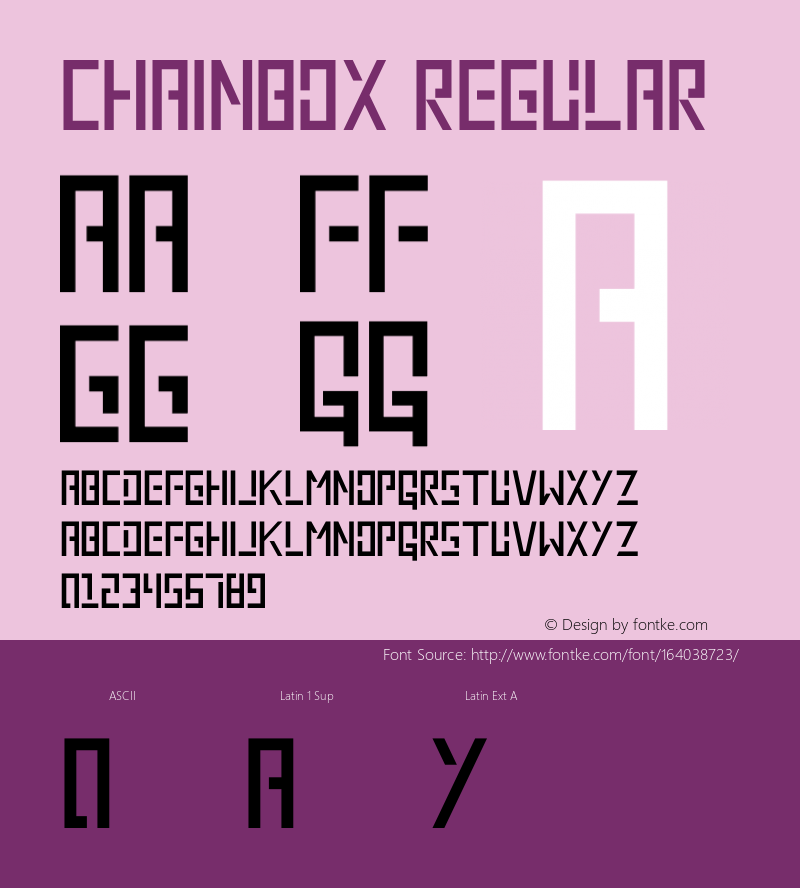 Chainbox Version 1.002;Fontself Maker 3.5.4图片样张