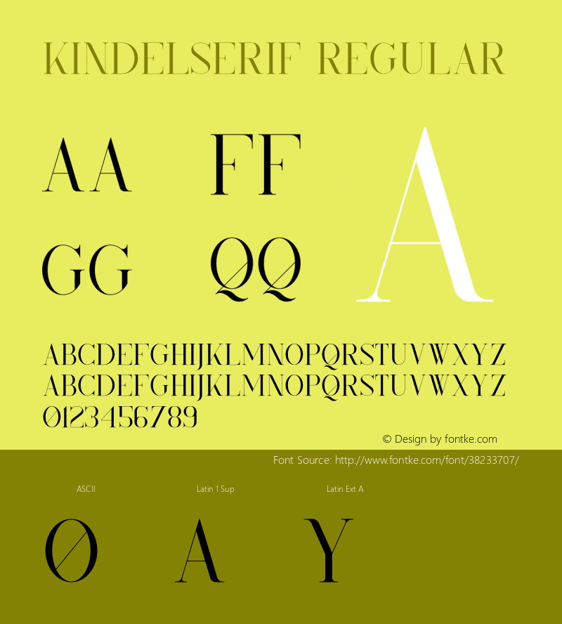 KindelSerif Version 1.002;Fontself Maker 3.3.0图片样张