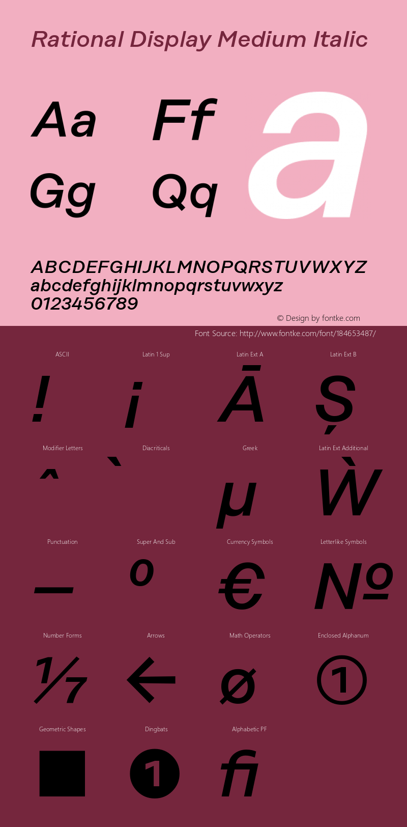 Rational Display Medium Italic Version 1.000;PS 001.000;hotconv 1.0.88;makeotf.lib2.5.64775图片样张