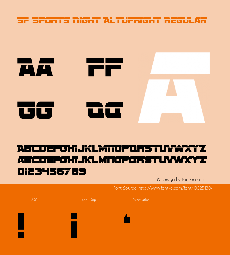 SF Sports Night AltUpright Regular Version 1.1图片样张