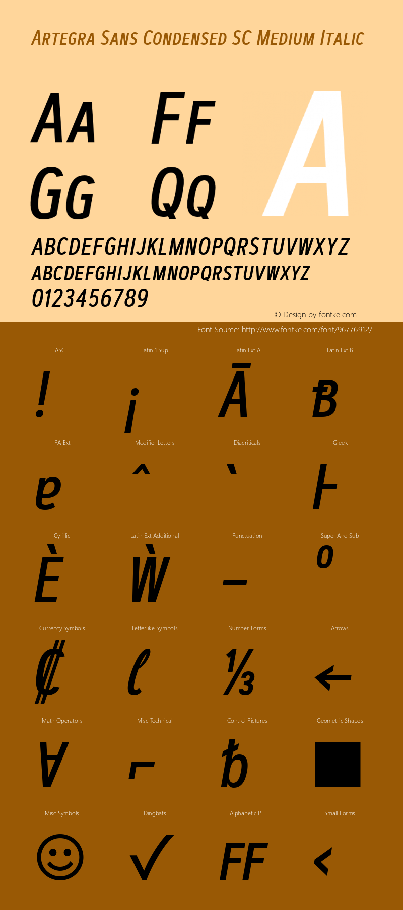 Artegra Sans Condensed SC Medium Italic 1.006图片样张