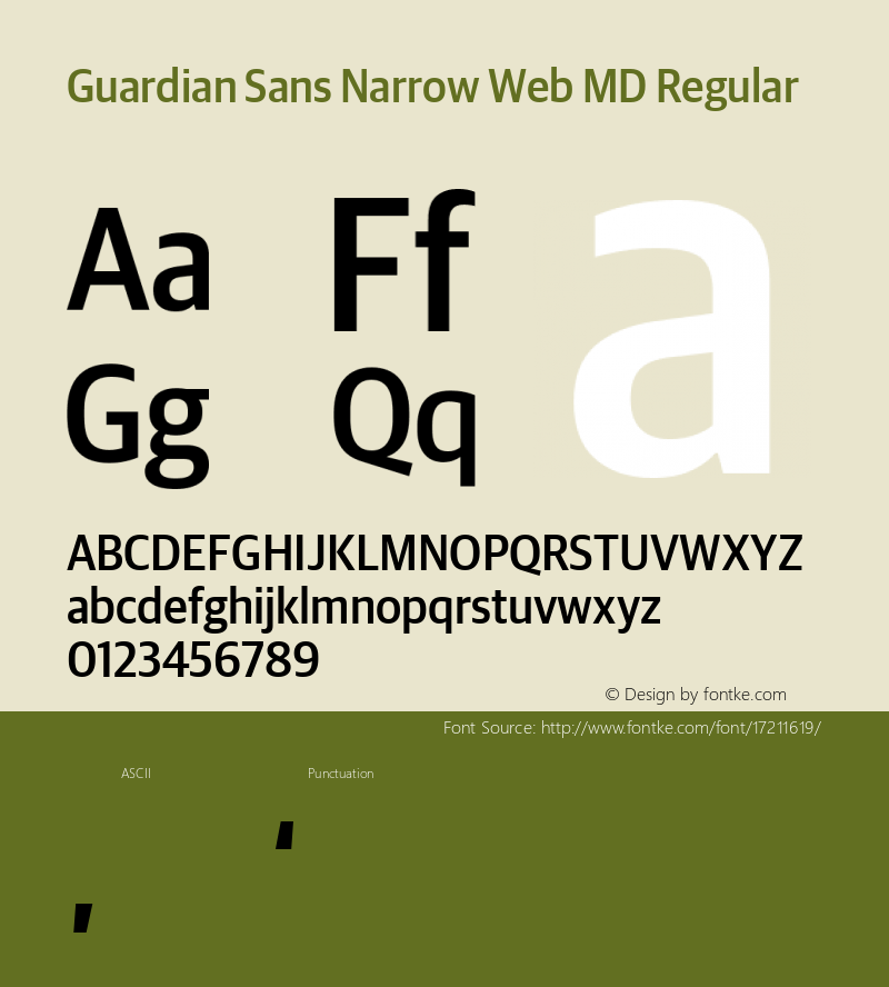 Guardian Sans Narrow Web MD Regular Version 1.1 2012图片样张