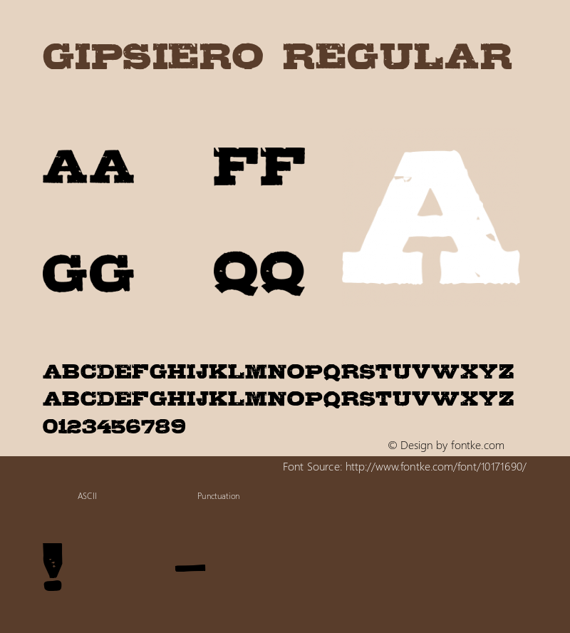 Gipsiero Regular Macromedia Fontographer 4.1 14.2.2006图片样张