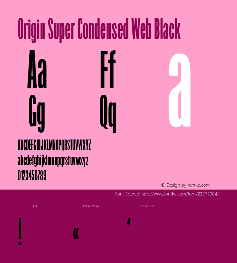 Origin Sup Cond Web Black Regular Version 2.001;PS 2.1;hotconv 1.0.72;makeotf.lib2.5.5900; ttfautohint (v1.3.34-f4db)图片样张