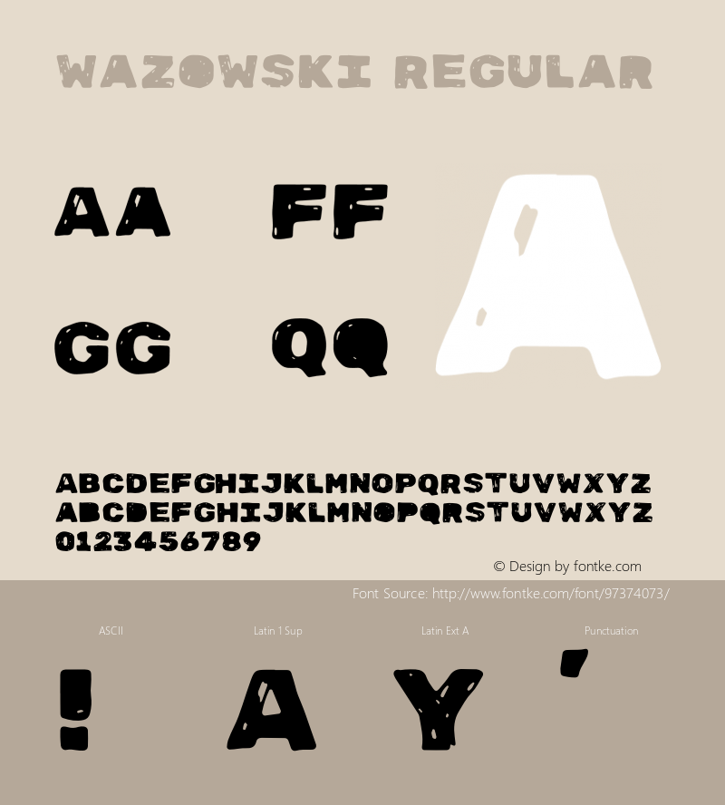 Wazowski Version 1.002;Fontself Maker 3.5.4图片样张
