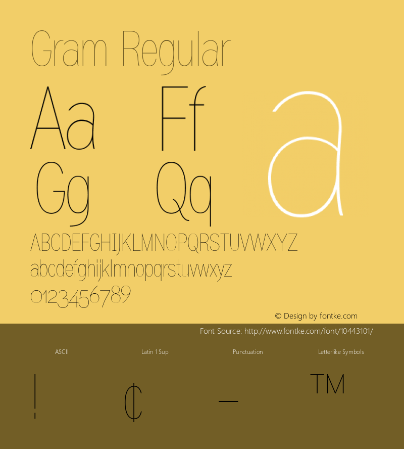 Gram Regular Version 1.000图片样张