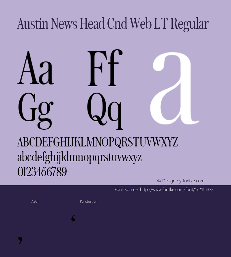 Austin News Head Cnd Web LT Regular Version 1.1 2016图片样张