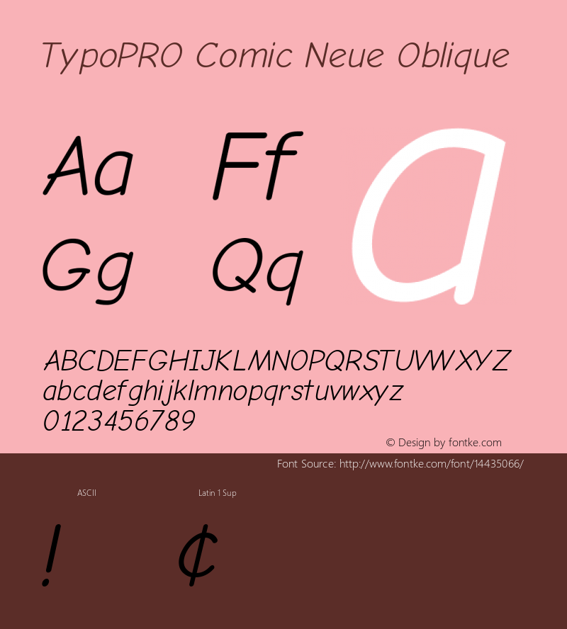 TypoPRO Comic Neue Oblique Version 1.000图片样张