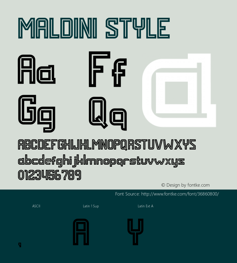 MALDINI STYLE Version 1.002;Fontself Maker 3.3.0图片样张