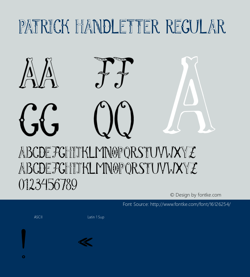 Patrick Handletter Regular Version 1.000图片样张