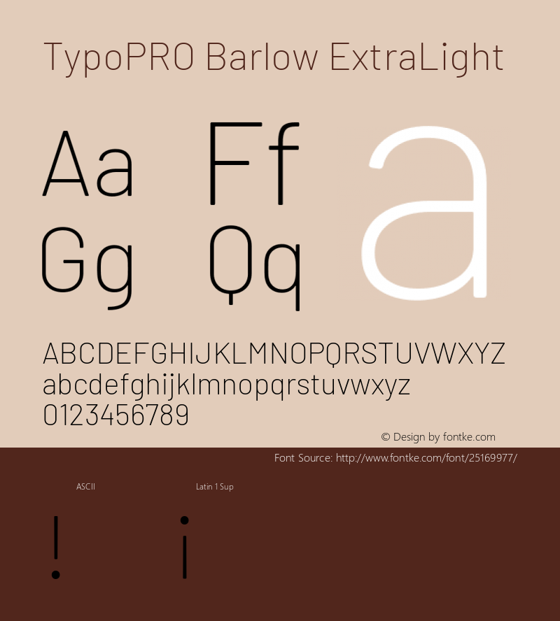 TypoPRO Barlow ExtraLight Version 1.301图片样张