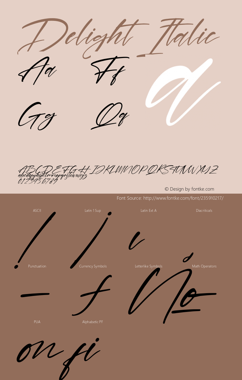 Delight Italic Version 1.00;July 30, 2021;FontCreator 13.0.0.2683 64-bit图片样张