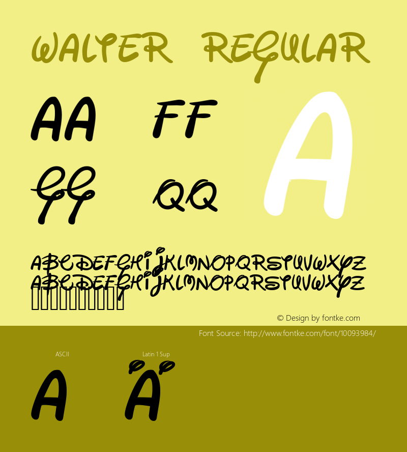 Walter Regular Macromedia Fontographer 4.1.5 01-08-08图片样张