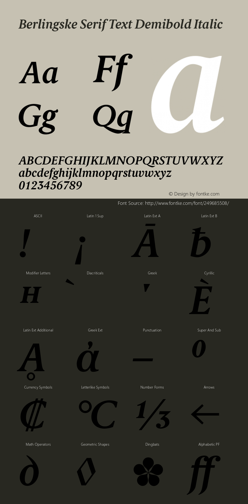 Berlingske Serif Text Demibold Italic Version 2.000图片样张