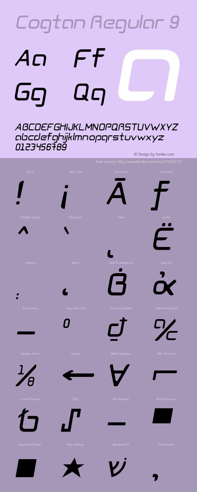 Cogtan Regular 9 Version 1.000;com.myfonts.leandro-ribeiro-machado.cogtan.oblique.wfkit2.3Uhx图片样张