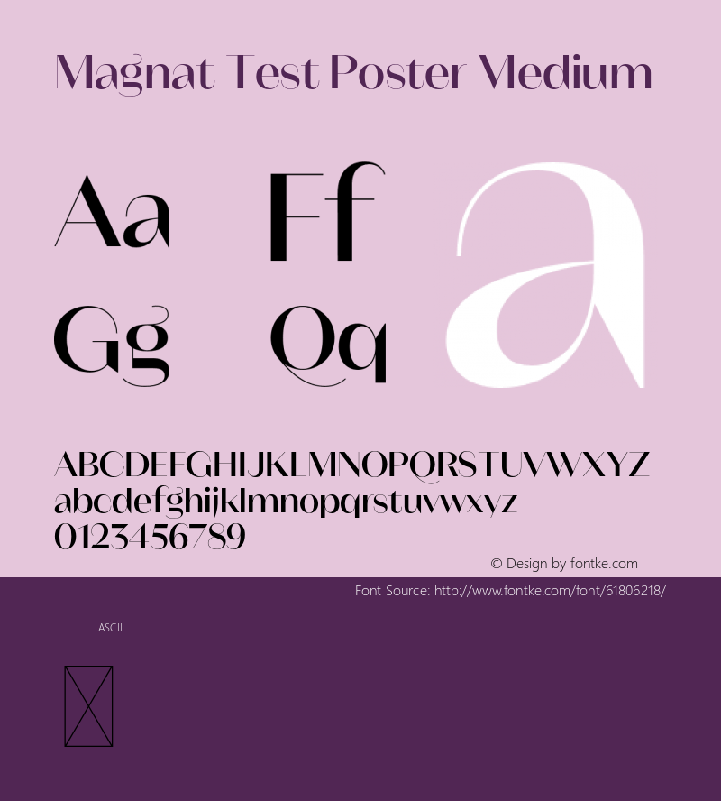 Magnat Test Poster Medium Version 1.000;PS 001.000;hotconv 1.0.88;makeotf.lib2.5.64775图片样张