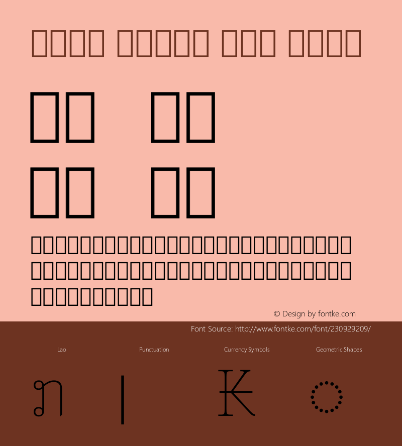 Noto Serif Lao Thin Version 2.000图片样张