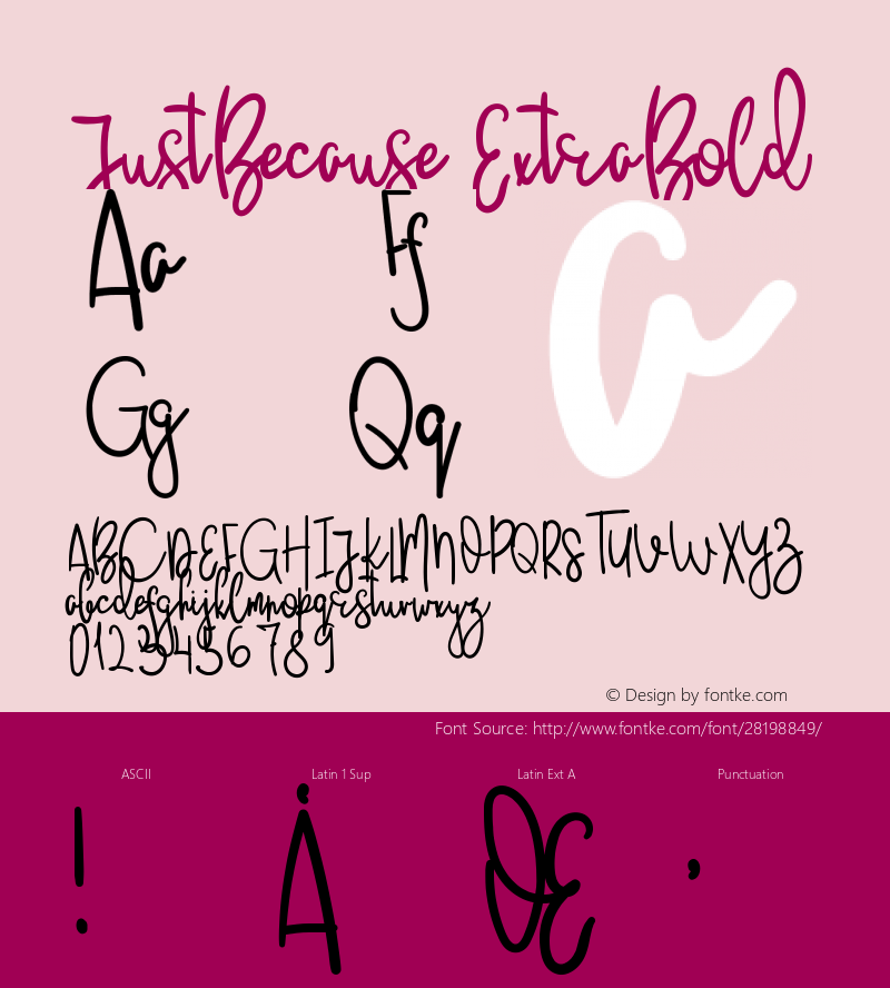 JustBecause ExtraBold Version 1.002;Fontself Maker 3.0.0-1图片样张