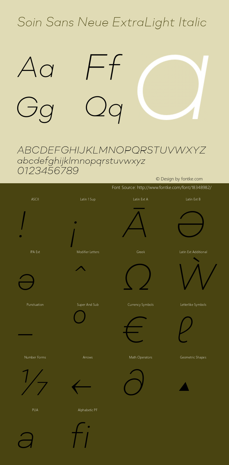 Soin Sans Neue ExtraLight Italic Version 5.90 Build 1608图片样张