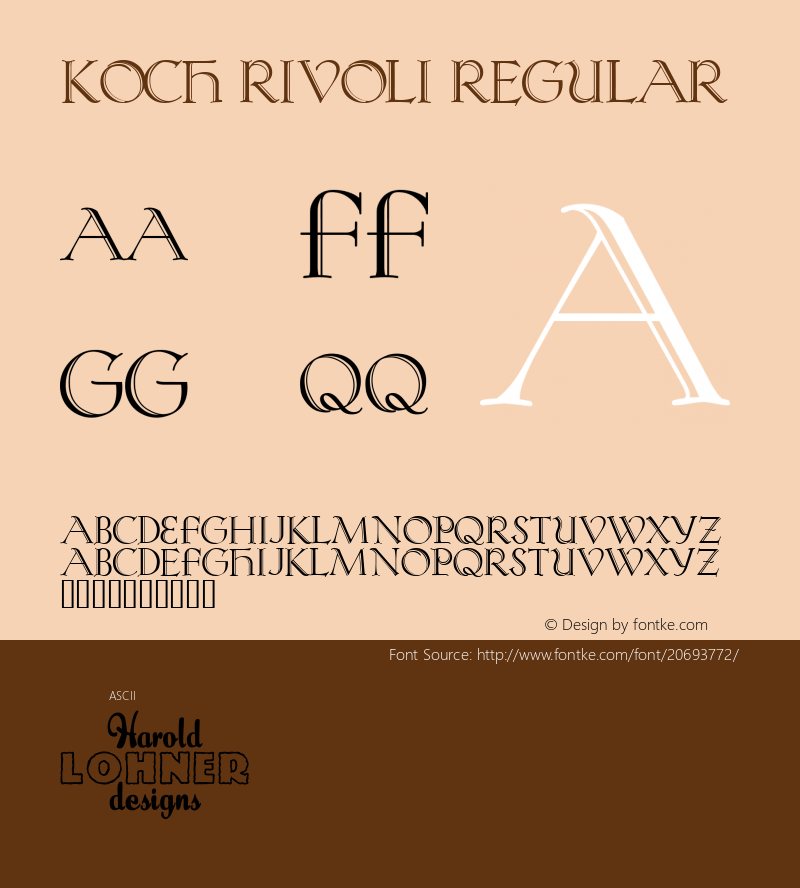 Koch Rivoli Macromedia Fontographer 4.1.3 11/23/00图片样张
