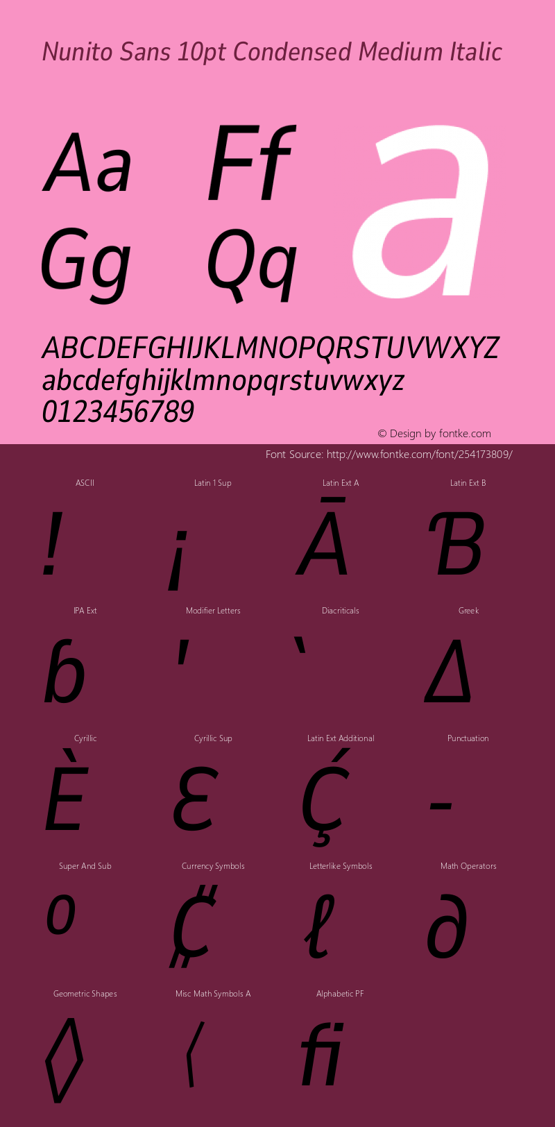 Nunito Sans 10pt Condensed Medium Italic Version 3.101;gftools[0.9.27]图片样张