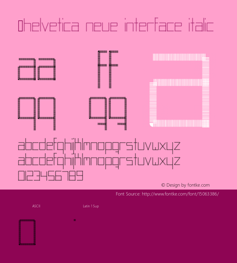 .Helvetica Neue Interface Italic 10.0d35e1图片样张