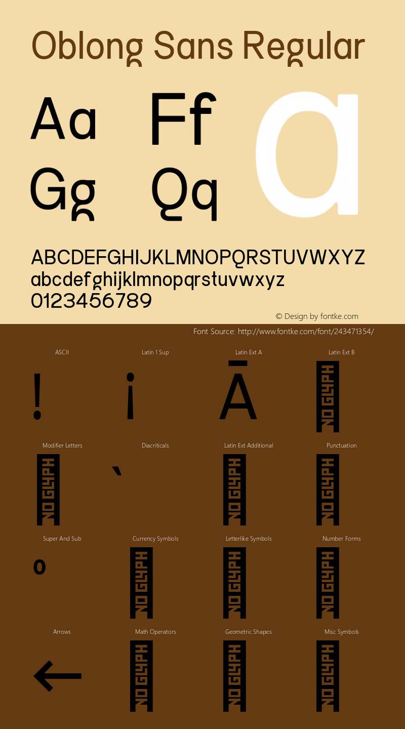 Oblong Sans Regular Version 1.000 | web-ttf图片样张