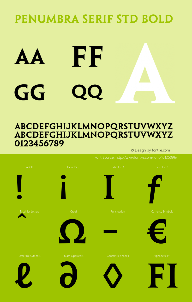 Penumbra Serif Std Bold OTF 1.018;PS 001.002;Core 1.0.31;makeotf.lib1.4.1585图片样张