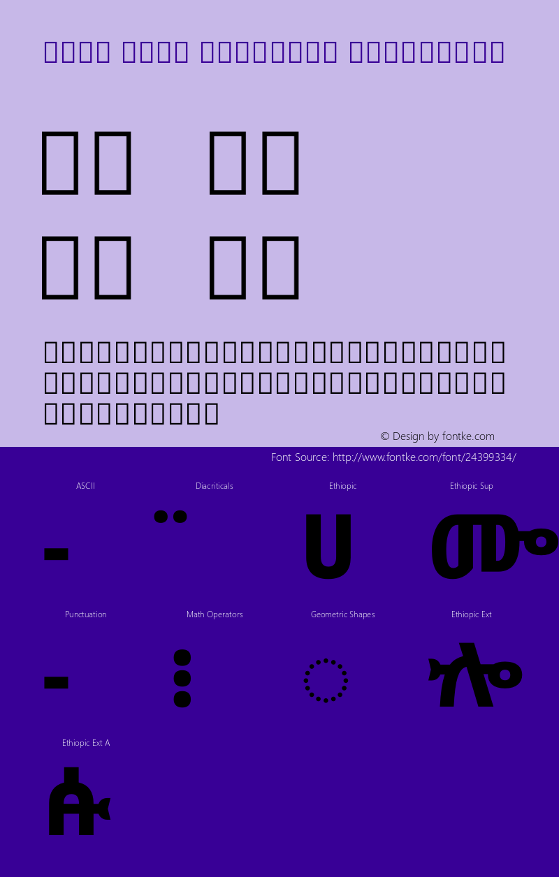 Noto Sans Ethiopic ExtraBold Version 2.000图片样张