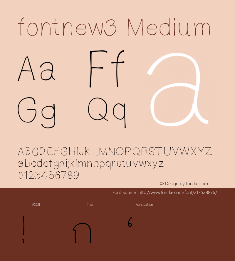 fontnew3 Version 001.000图片样张