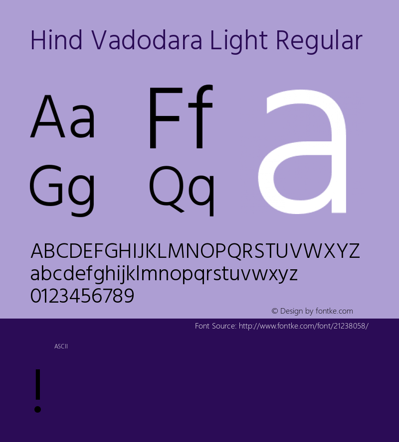 Hind Vadodara Light Regular 图片样张