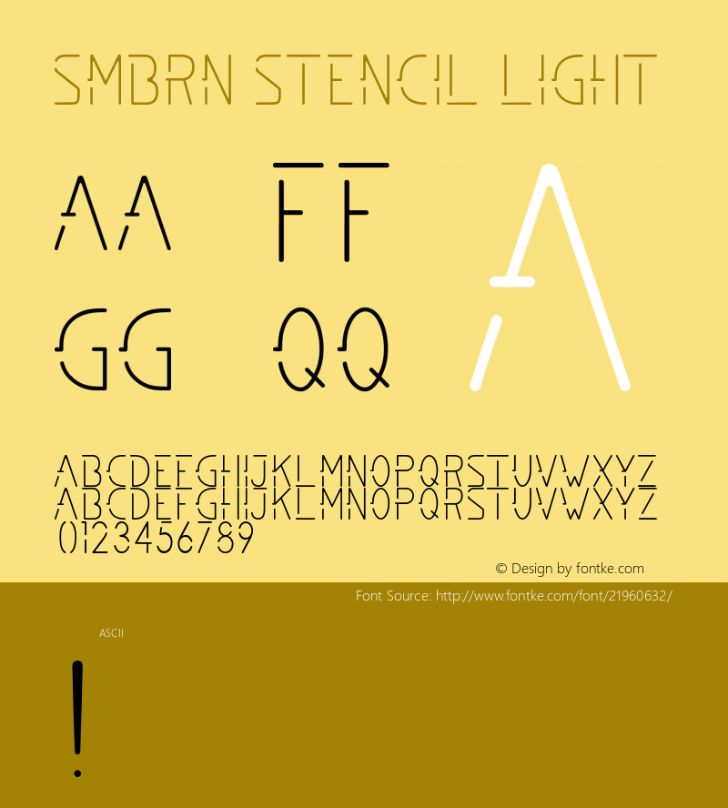 SMBRN Stencil Light Version 1.000图片样张