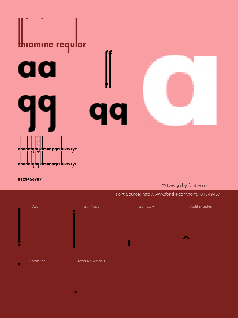 Thiamine Regular Version 3.001图片样张