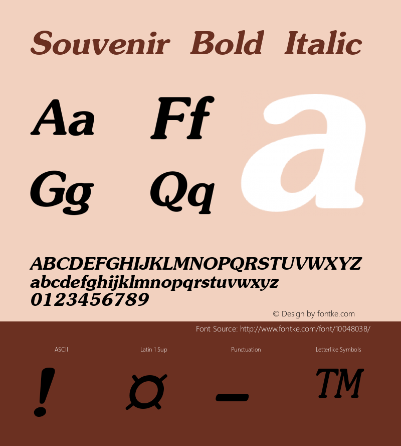Souvenir Bold Italic 001.000图片样张