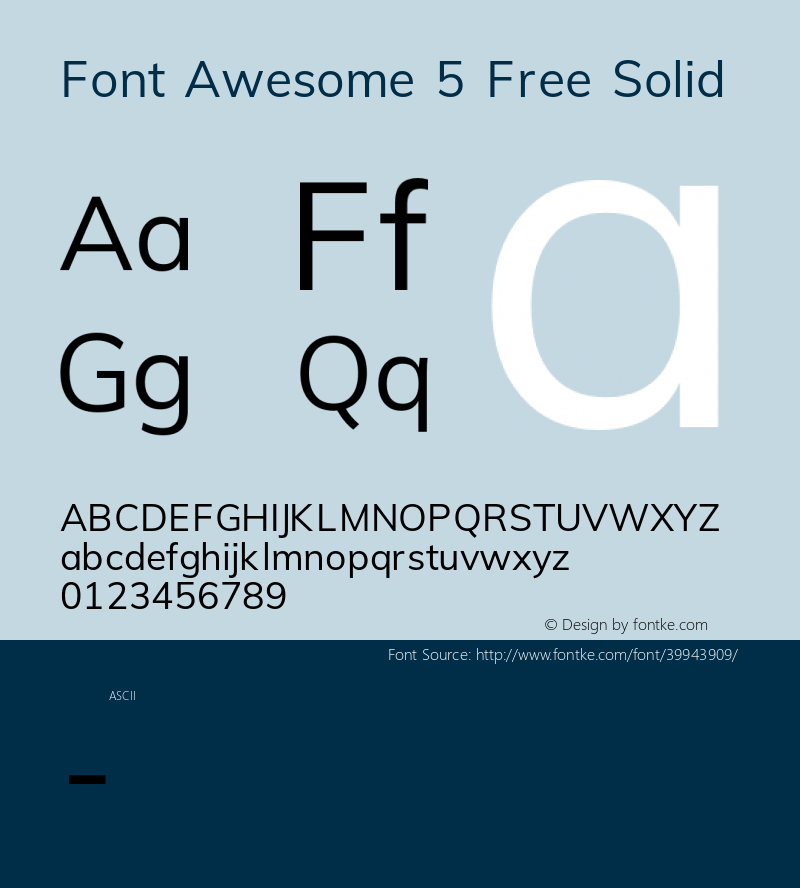 Font Awesome 5 Free Solid 5.6 (build: 1545327315)图片样张
