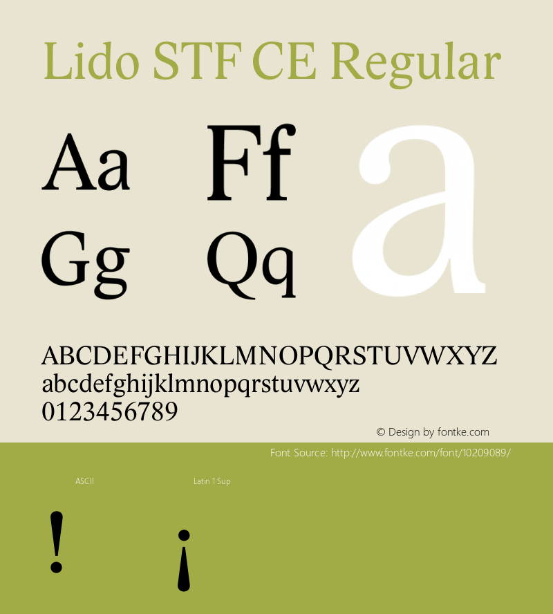 Lido STF CE Regular 001.001图片样张
