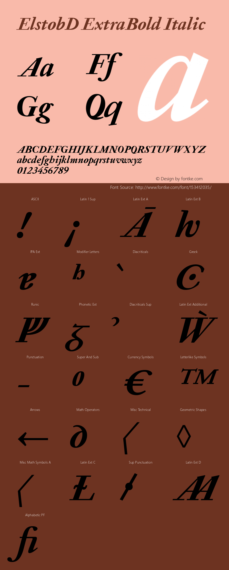 ElstobD ExtraBold Italic Version 1.009; ttfautohint (v1.8.3)图片样张