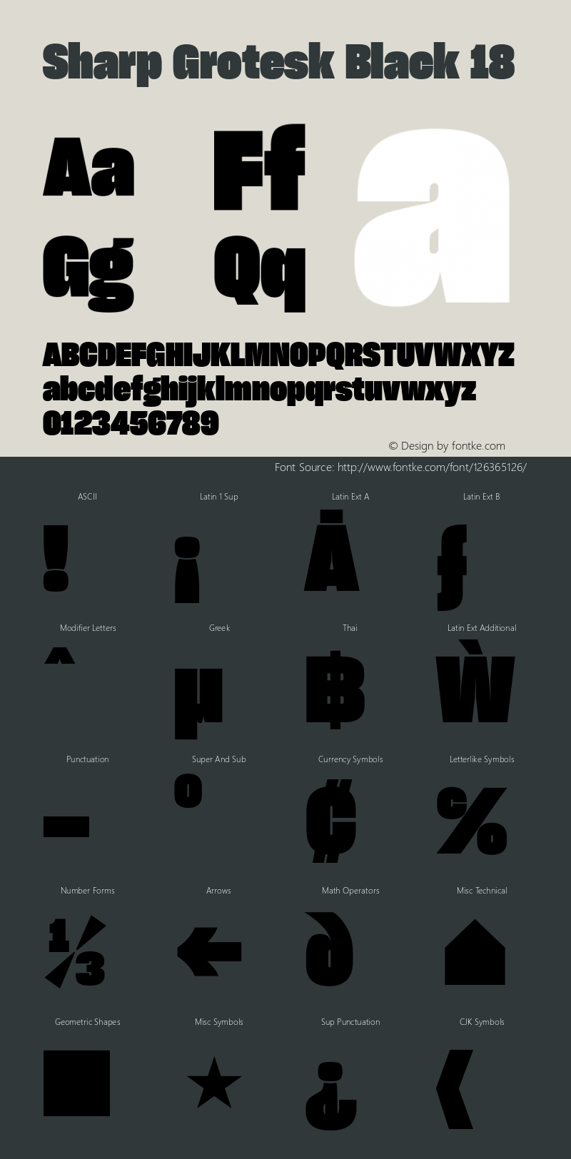 Sharp Grotesk Black 18 Version 1.003图片样张